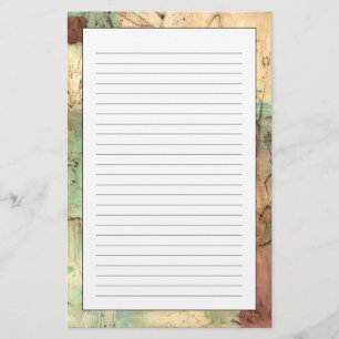 Papelaria Tone da Terra pintando com superfície rachada
