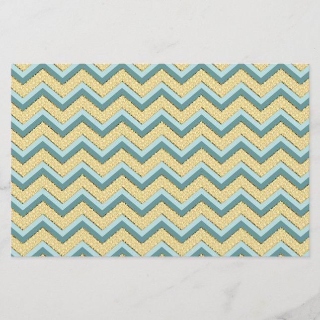 Papelaria Topaz Glitter Chevron Pattern (Frente)