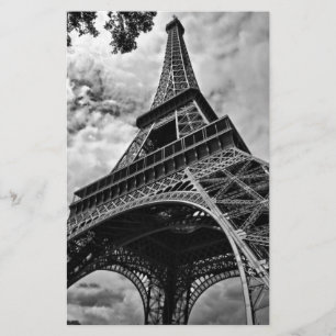 Papelaria Torre Eiffel Preto Branco Paris Europa Viagem
