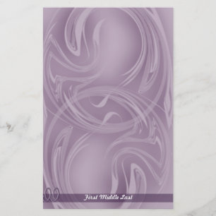 Papelaria Traços Elegantes Sobre Abstrato Roxo Personalizad