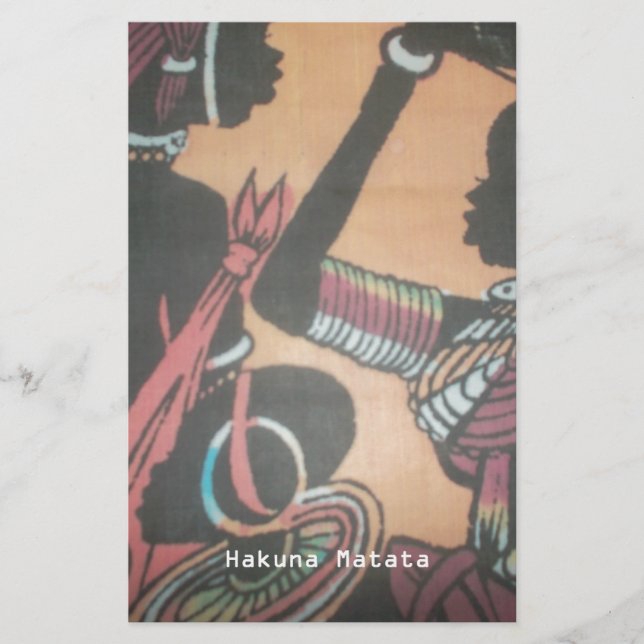 Papelaria Tradição Maasai e Design de Arte Padrão de Cultura (Frente)