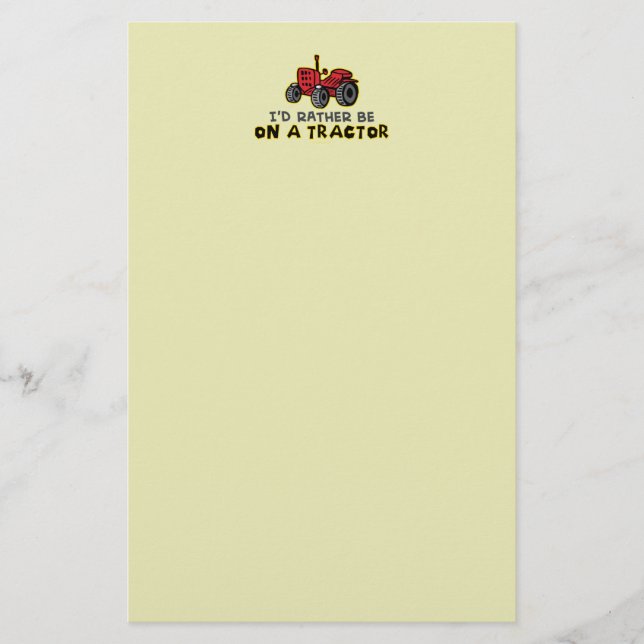 Papelaria Trator engraçado (Frente)
