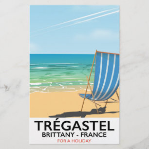 Papelaria Trégastel, poster das férias da praia de Brittan