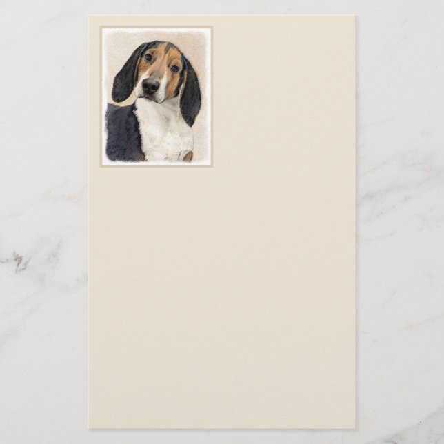 Papelaria Treing Walker Coonhound Painting - Arte Original (Frente)