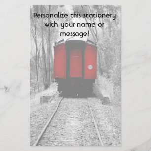 Papelaria Trem vermelho do vapor do Victorian do Caboose