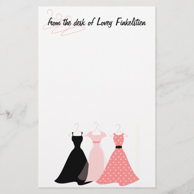 Papelaria Três vestidos (Frente)