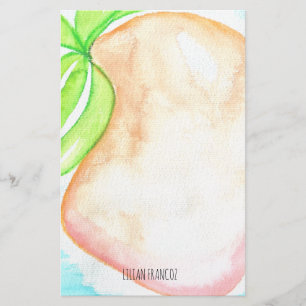 Papelaria Tropical Pintada à Mão com Manga em Aqua