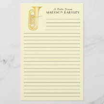 Tuba Musical Teacher Stationery