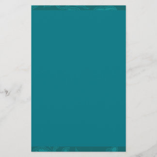 Papelaria Turquesa Teal Floral Elegante Vintage
