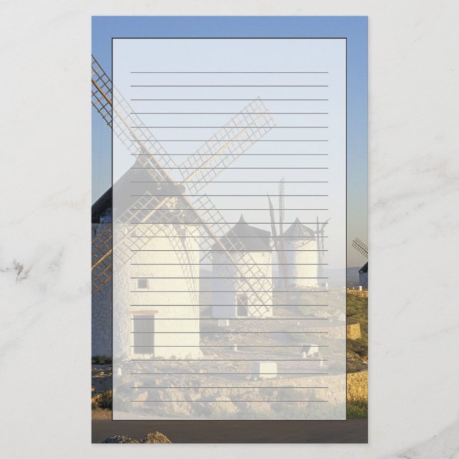 Papelaria UE, Espanha, La Mancha, Consuegra. Moinhos de vent (Frente)