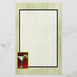 Papelaria Um coquetel bebe em um copo de Martini com Limão
