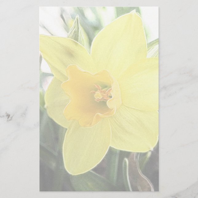 Papelaria Um Daffodil amarelo alegre (Frente)