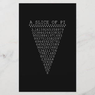 Papelaria Uma Fatia de Dígitos de Pi