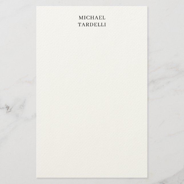 Papelaria Único Moderno Simples Minimalista (Frente)