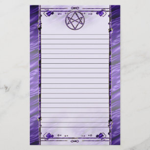 Papelaria Unicursal do roxo real alinhado