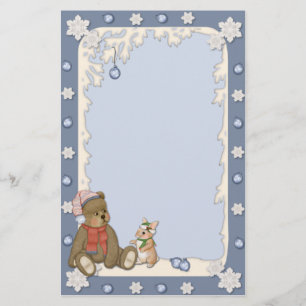 Papelaria Urso de Natal Snowy & Bunny