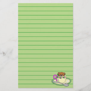 Papelaria Urso de Teddy na Taça do Tea