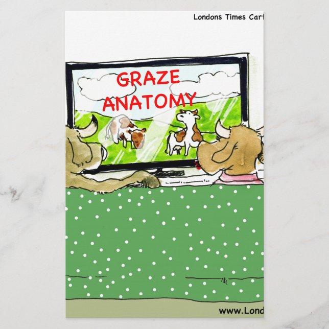 Papelaria Vaca Mostra Cartografia Engraçada (Frente)