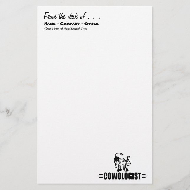 Papelaria Vaca Personalizada (Frente)