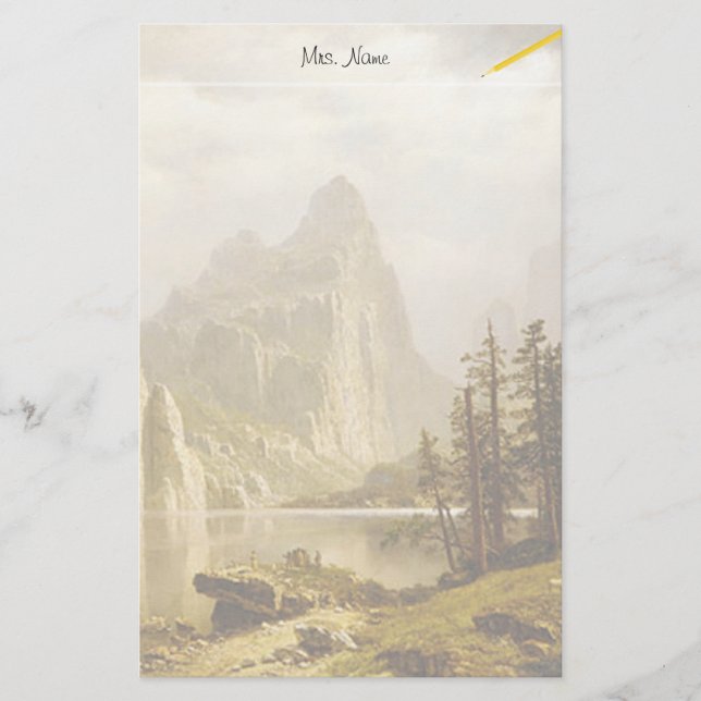 Papelaria Vale do Yosemite do Rio Bierstadt Albert Merced (Frente)