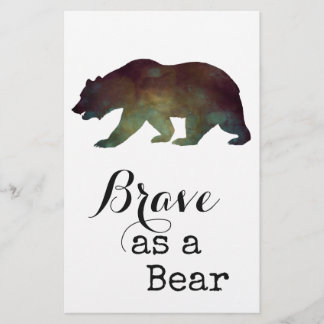 Papelaria Valente como um Urso Tipografia Aquarela