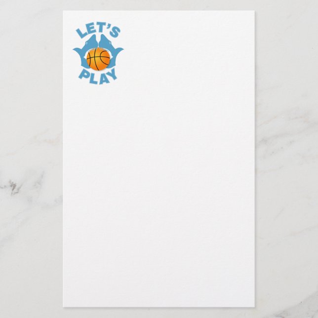 Papelaria Vamos jogar basquete (Frente)