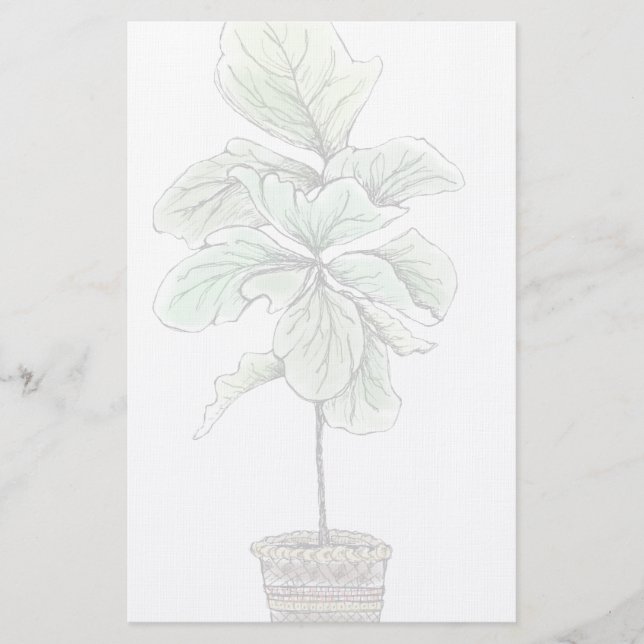 Papelaria Vazio Ilustrado Fiddleleaf Fig (Frente)