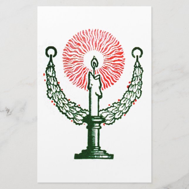 Papelaria Vela de Natal Tradicional (Frente)