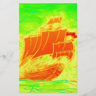 Papelaria veleiro fluorescente