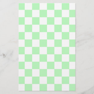 Papelaria Verde e branco suaves verificados