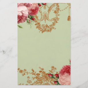 Papelaria Verde prudente elegante de Blenheim Rosa - pessoal