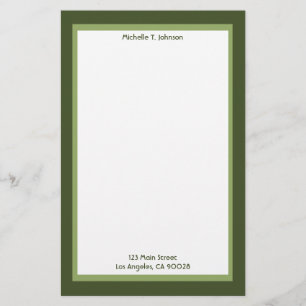 Papelaria verde simples