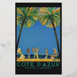 Papelaria Viagens Francesas na Cote D'Azur Vintage