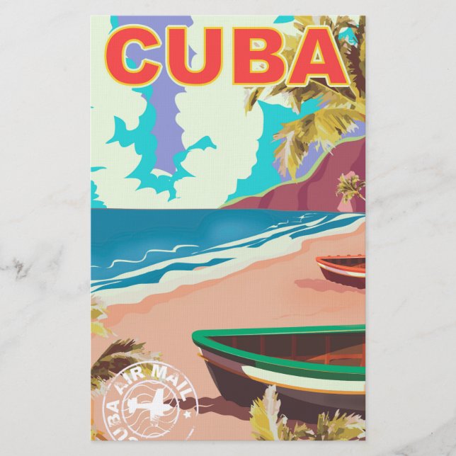 Papelaria Viagens vintage Cuba (Frente)