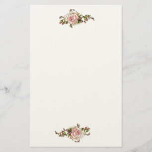Papelaria Victorian elegante do vintage dos Rosebuds