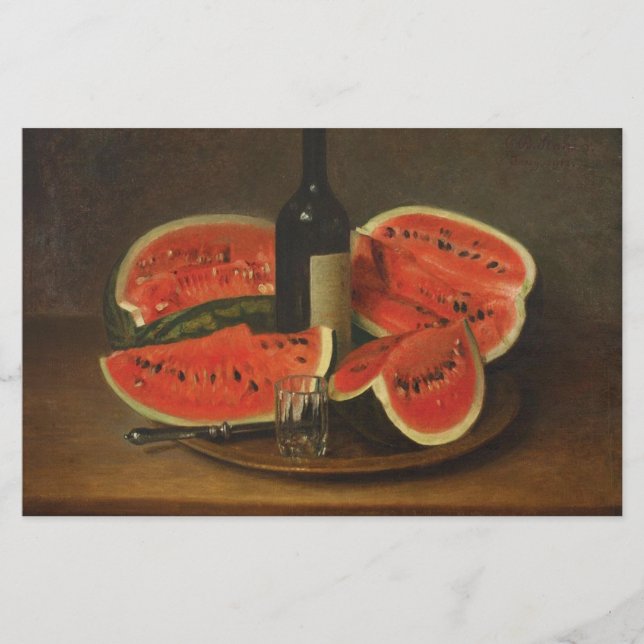 Papelaria Vida Estática com Melancias (por Constantin Stahi) (Frente)