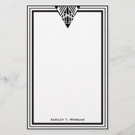 Papelaria Vintage Art Deco Black Whame #1 Personalizado