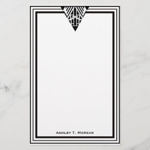 Papelaria Vintage Art Deco Black Whame #1 Personalizado