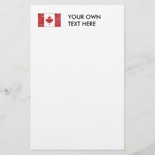 Papelaria Vintage Canadian Flag