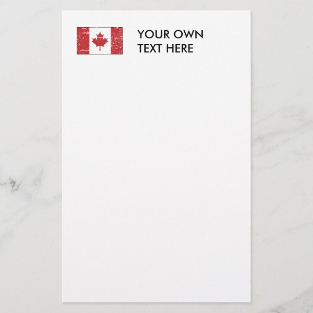 Papelaria Vintage Canadian Flag (Frente)