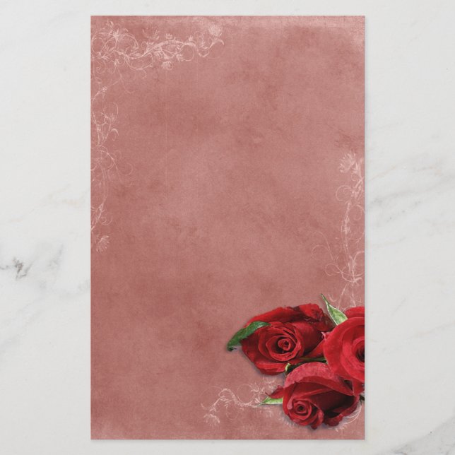 Papelaria Vintage Coral Rosa Wedding (Frente)