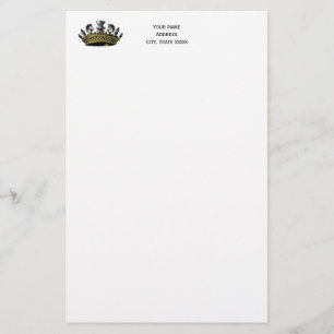 Papelaria Vintage Crown Com Cor De Peças De Xadrez