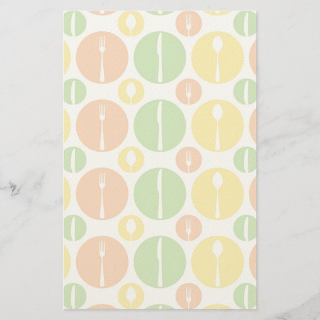 Papelaria Vintage Cutlery Pattern (Frente)
