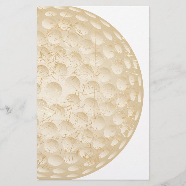 Papelaria vintage da bola de golfe (Frente)