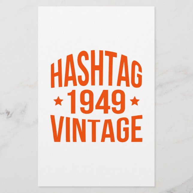 Papelaria Vintage da Hashtag 1949 (Frente)