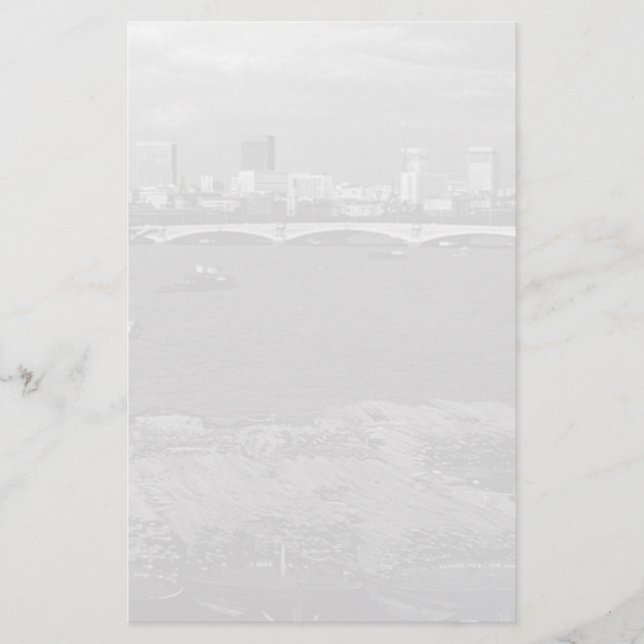Papelaria Vintage England London Thames River Skyline (Frente)
