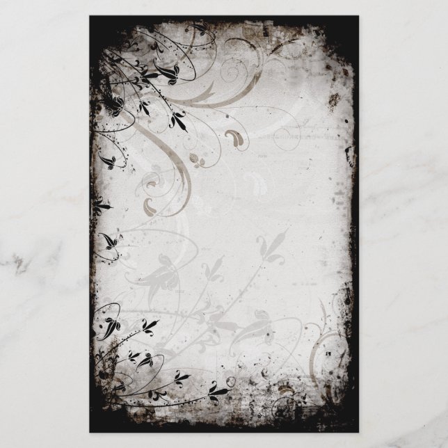 Papelaria Vintage Floral Stationery (Frente)