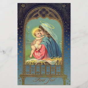 Papelaria Vintage Madonna e Natal infantil