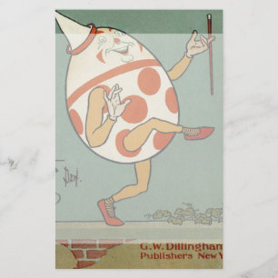 Papelaria Vintage Madre Goose Nursery Rhyme, Humpty Dumpty
