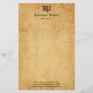 Papelaria Vintage Manuscrito Antiga Trendência de Modelo de